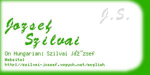 jozsef szilvai business card